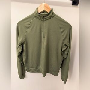 REI Active Pursuits Long-Sleeve Quarter Zip Pullover in Harvest Sage